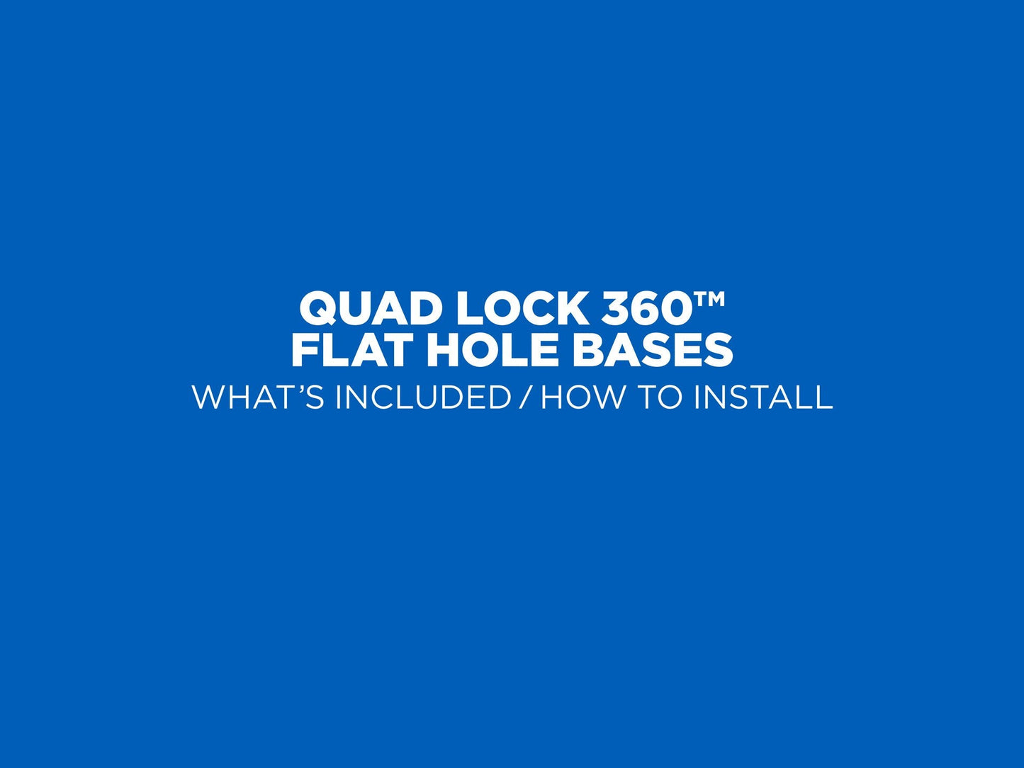 Quad Lock 360 Base - Flat Rectangle Bases