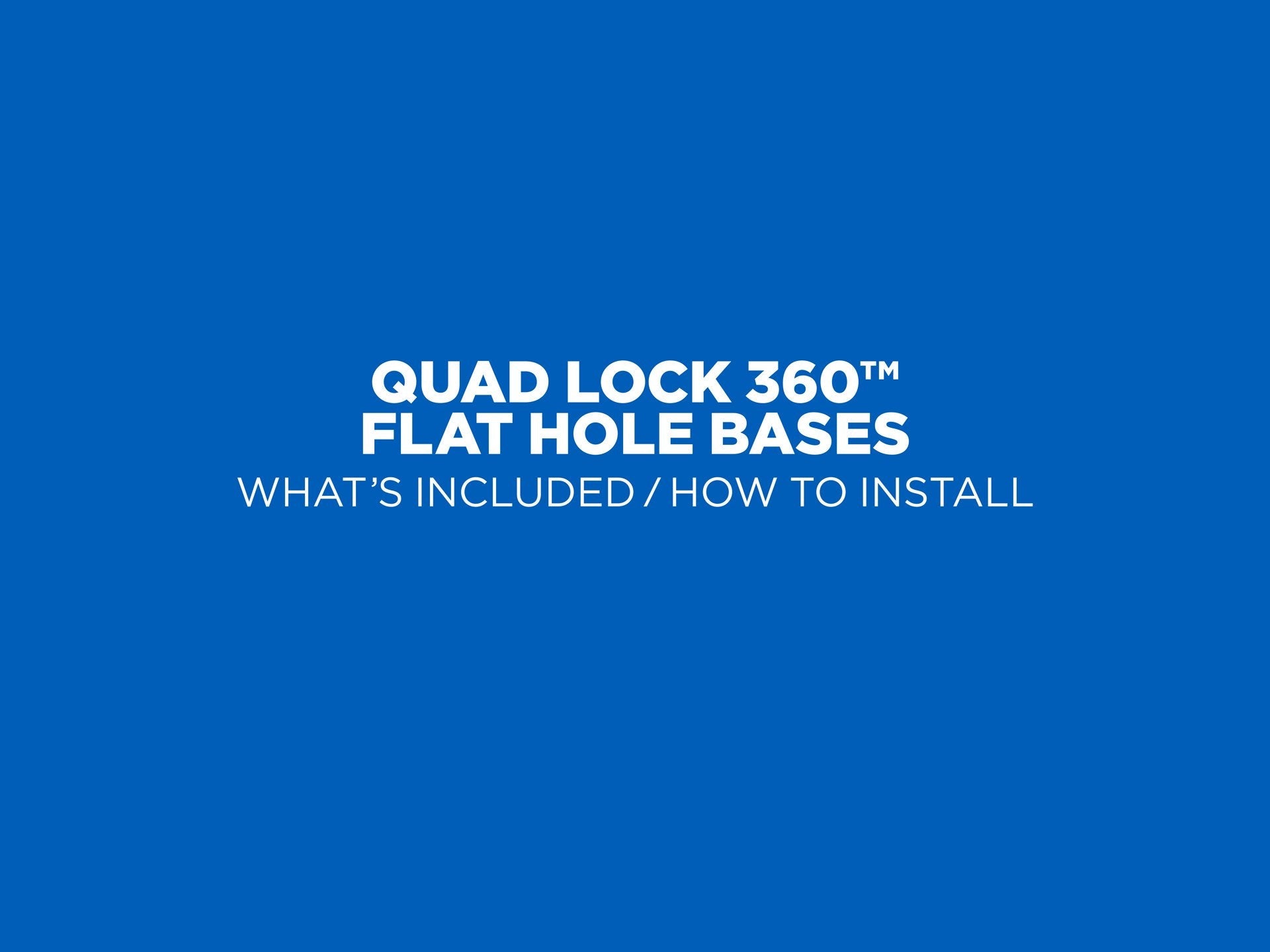 Quad Lock 360 Base - Flat Rectangle Bases